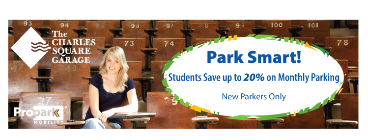 Park Smart! Students Save up to 20% on Monthly Parking - New Parkers Only